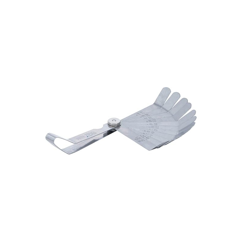 BGS 3184 12 Blades Precision Feeler Gauges Bent, Silver