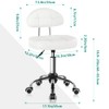 BFTOU Square Minimalist Swivel Stool with Wheel Perfect for Work