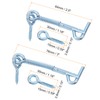 sourcing map 12Pcs Safety Hook and Eye Latch, 2.5" 3"