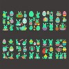 RUIOMII Pack of 10 Easter tattoos with luminous effect, waterproof