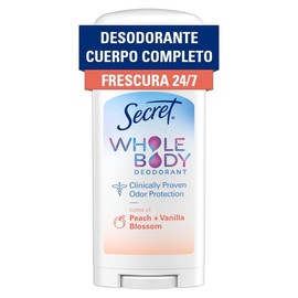 Secret Barra Desodorante Cuerpo Completo Durazno y Vainilla 68 g
