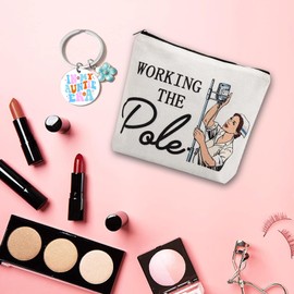 NUMJAW Nurses Week Gifts 2025 Nurse Gifts for Women,Makeup Bag + Keychain,Emergency Room ICU ER RN Gift Nursing Appreciation Gift for Women Nurse Accessories for Work Birthday Travel