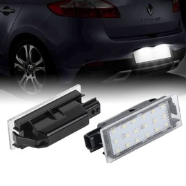 OZ-LAMPE LED Number Plate Light for Renaul-t Vel Satis Twingo II Clio III IV Espace IV Laguna III II Phase II Master II Megane II III License Plate with Canbus Number Plate Lighting LED 2 Pieces