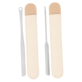 Ipetboom Makeup Tools Set Stainless Steel Palette Stick Foundation Mixing Spatula Portable Makeup Spatula for Women