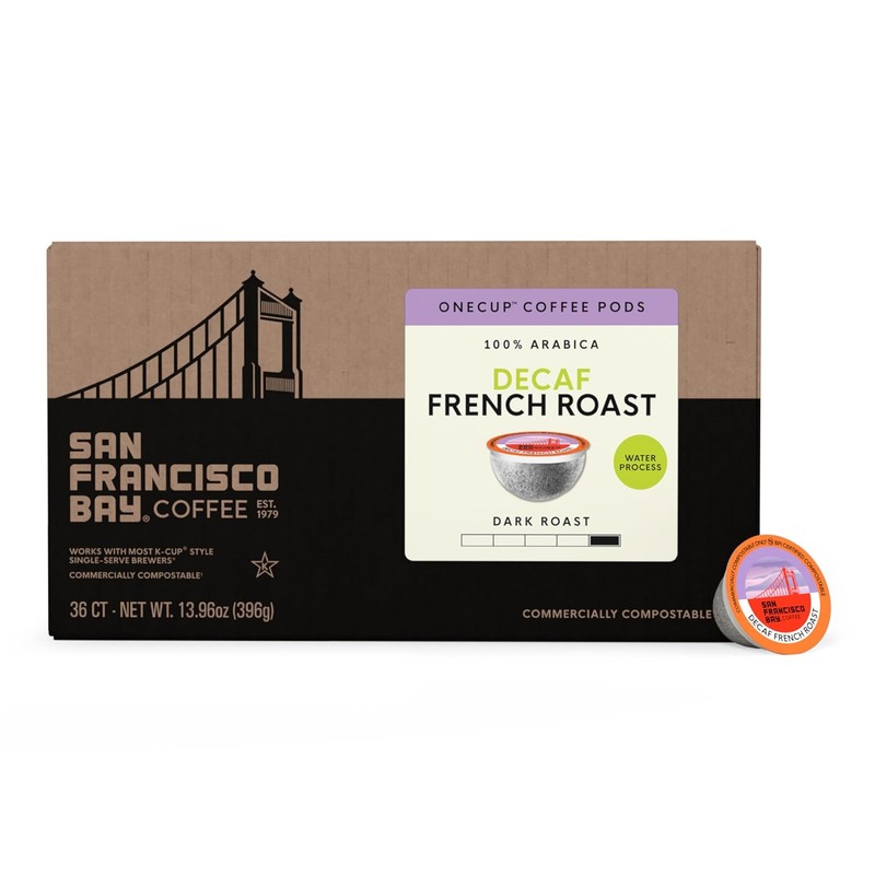 San Francisco Bay Decaf K-Cup Coffee Pods, Decaf French Roast