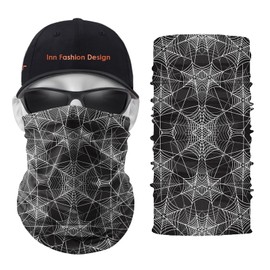 Neck Gaiter Face Mask for Sun Protection Breathable Cooling Black Neck Scarf for Men Women Outdoor Cycling Fishing Working