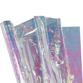 PMU Bluebell Iridescent Film Mother of Pearl 18 Inch x 25 feet Wrap Roll