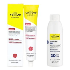 Tintes Permanente Alfaparf Yellow Color + Peroxide 20 Vol-6%