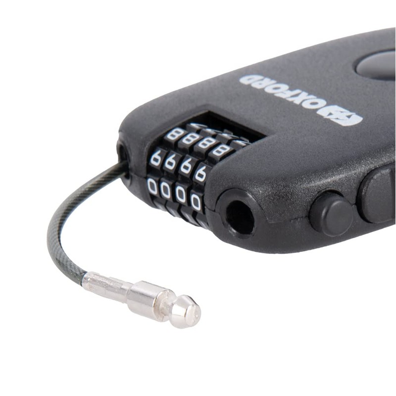 Oxford Products LK100 4-Digit Combination Lock with 75cm Retractable Cable,
