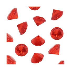 WELMATCH Red Acrylic Diamond Vase Fillers 1 Pound - 240 pcs 3/4 Inch Wedding Party Event Banquet Birthday Decoration Crystals Gem Table Scatters (Red, 240 pcs)
