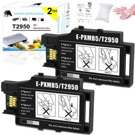 LiTuhorse WF-100 Maintenance Box, T2950 Maintenance Box Waste Ink Tank Remanufactured for Workforce WF-100 WF-110 EC-C110 Wireless Mobile Printer 2 Pack