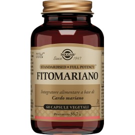 Solgar FITOMARIANO, 60 capsule vegetali – Cardo mariano (80% silimarina) – funzione epatica e depurazione