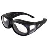 Birdz Eyewear Swallow Fit Over Padded Motorcycle Safety Glasses Black