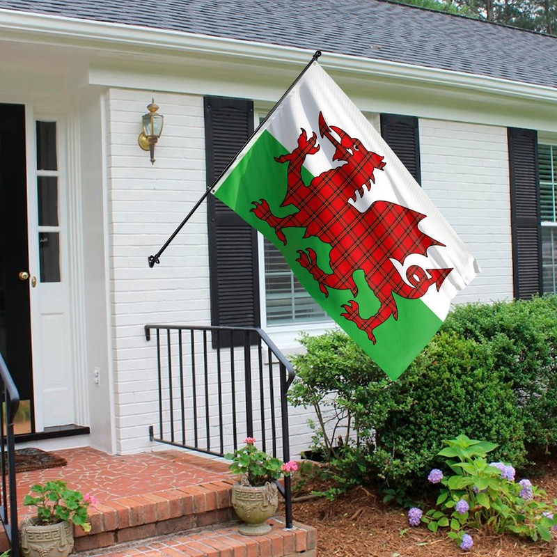 Welsh Flag Dragon Tartan - Wales Flag - Wales Dragon