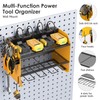 CCCEI Wall Mount Modular Tool Charging Organizer, Yellow, 1 Pack,