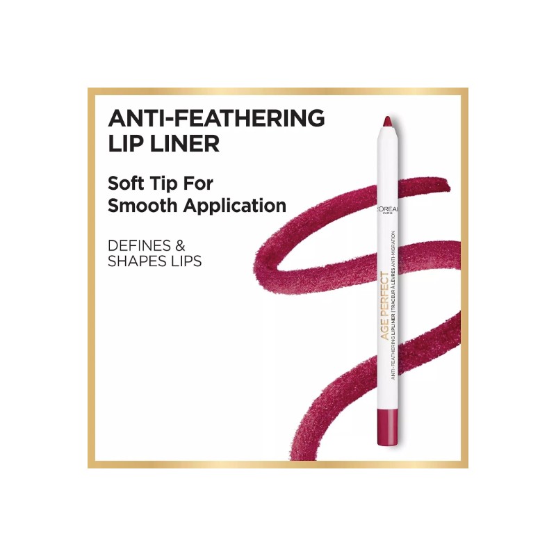 2 Pack L'Oreal Paris Age Perfect Anti-Feathering Lip Liner 050