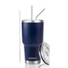 30 oz Navy Tumbler Stainless Steel Double Wall Vacuum Insulated