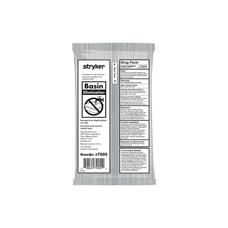 Comfort Shield Care Wipe Soft Pack Dimethicone, Unscented, Sage 7502