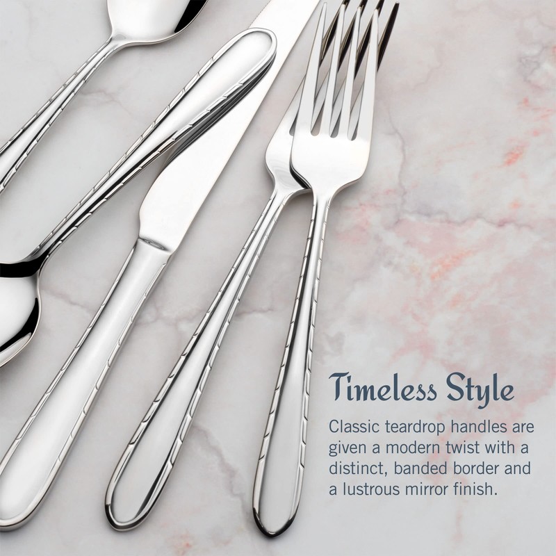 Mikasa Arturo 18/10 20 Piece Stainless Steel Flatware Set, Service
