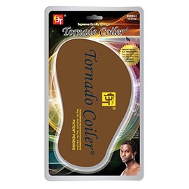 Tornado Coiler Hair Brush Sponge (Hole Diameter: 8mm) Natural Hair Sponge Curl Sponge Barber Sponge (Hole Diameter: 8mm, Yellow)