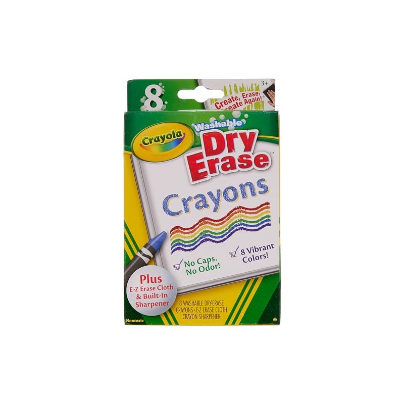 Binney & Smith Dry-Erase Crayons Classic Box of 8