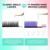 NAGARAKU Eyelash Extensions, 4D Cross YY Design, Volume Eyelashes, Prefabricated