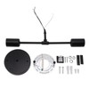 E27 E26 Double Wall Light Base Iron 85‑265V Black Modern