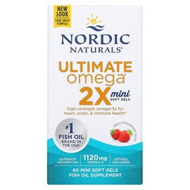 Nordic Naturals Ultimate Omega 2X Mini Softgels, 1120 Mg, Fish Oil, 60 Ct