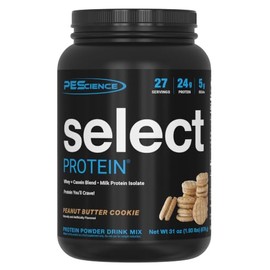 PEScience Select Protein Powder, Peanut Butter Cookie, 27 Serving, Whey and Casein Blend