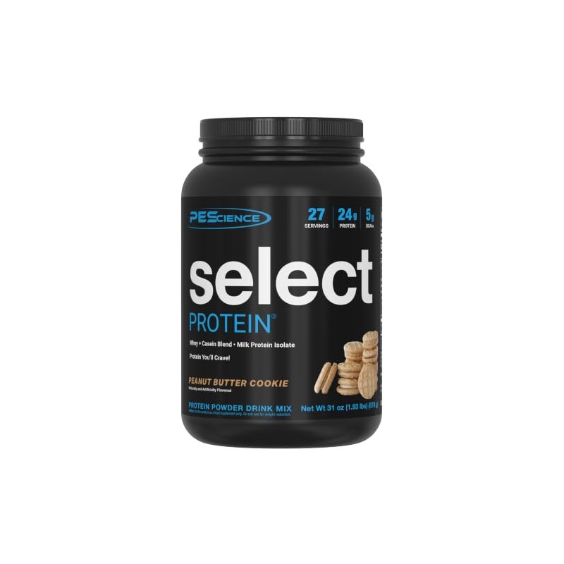 PEScience Select Protein Powder, Peanut Butter Cookie, 27 Serving, Whey