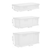 SEWACC 3Pcs Clear Plastic Storage Box with Snap Tight Lid