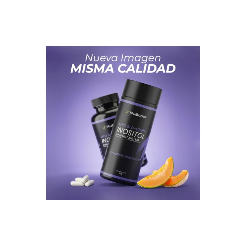 Nuboost Inositol 240 Cápsulas Myo Chiro Mezcla Hecho Usa