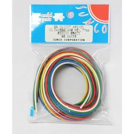 Sanko Densho UL1007 Heat Resistant Vinyl Insulated Wire, 6.6 ft (2 m), 6.6 ft (2 m), 6.6 ft (2 m), 6 Colors, UL1007 AWG20, 6 m X 6 Colors