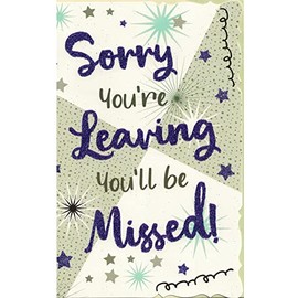 SORRY YOUR LEAVING CARD. 9 X 6 INCHES. OTB17188C