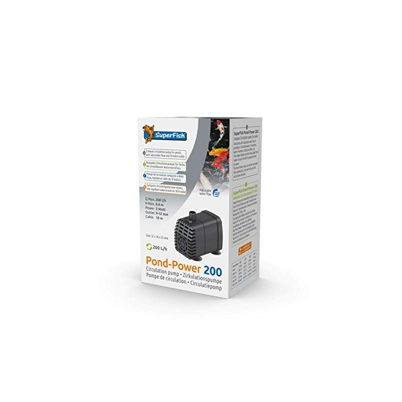 Superfish Pond Pump - Compact & Economical Filter Circulation Fountain