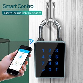 Fahgaer TTLock Password Bluetooth Padlock Touch Screen RFID IC Card Key Home Security Waterproof Cabinet Electronic Padlock