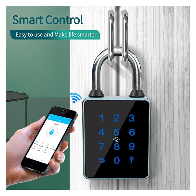 Fahgaer TTLock Password Bluetooth Padlock Touch Screen RFID IC Card