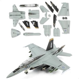 1:72 Scale F-18 Jolly Rogers Fighter Jet Quick Assembly Model Kit, Plastic F18 Fun Toy Airplane Assembly Model with Stand Kids Gift Suitable (36PCS)