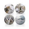 4 x Round Wild Wolf Coasters - Wolves Dog Animals
