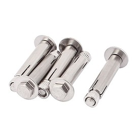 sourcingmap M6 x 50mm Hex Nut Expansion Anchor Screws Bolts Tool 5pcs