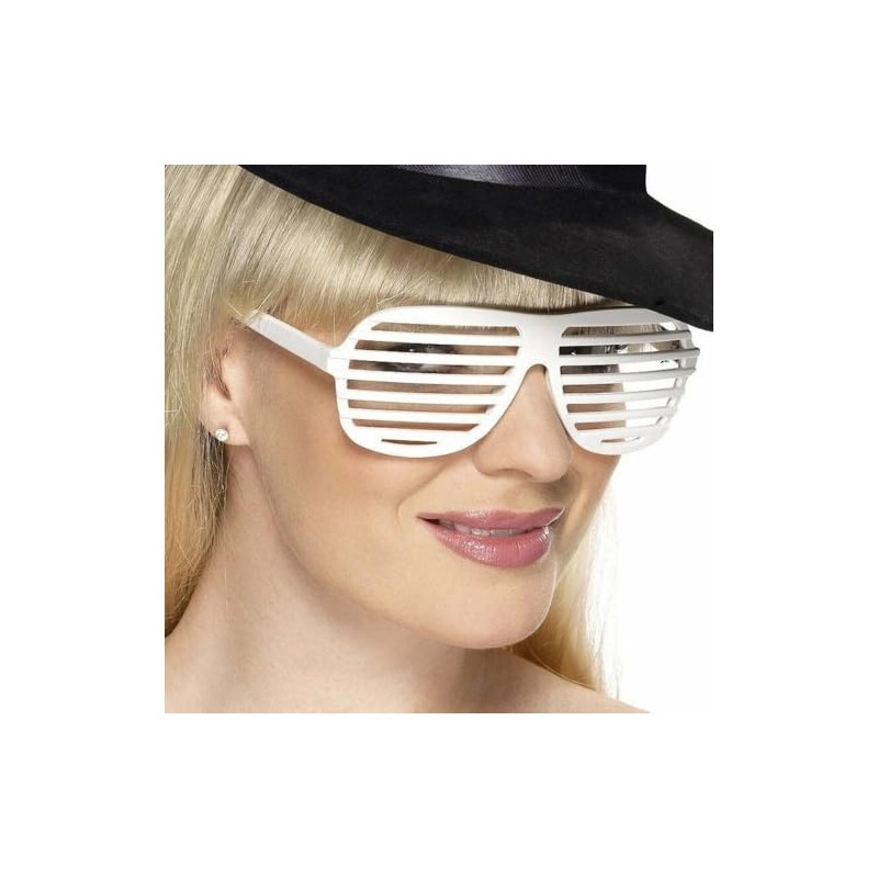Fun Express White Shutter Shades Novelty Sunglasses - Party Apparel