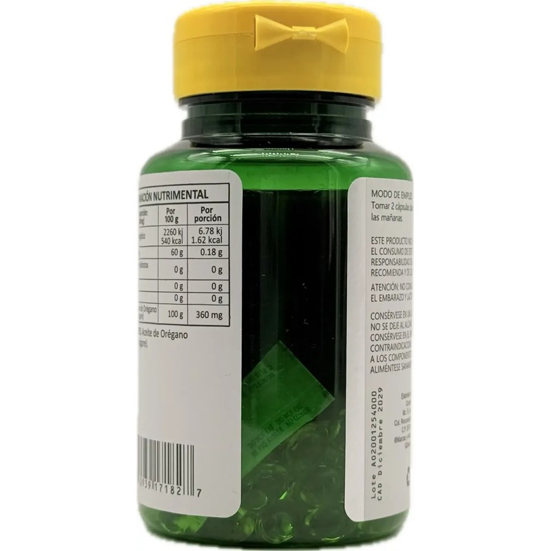 Aceite Orégano 60 Capsulas Energreen 180mg Natural