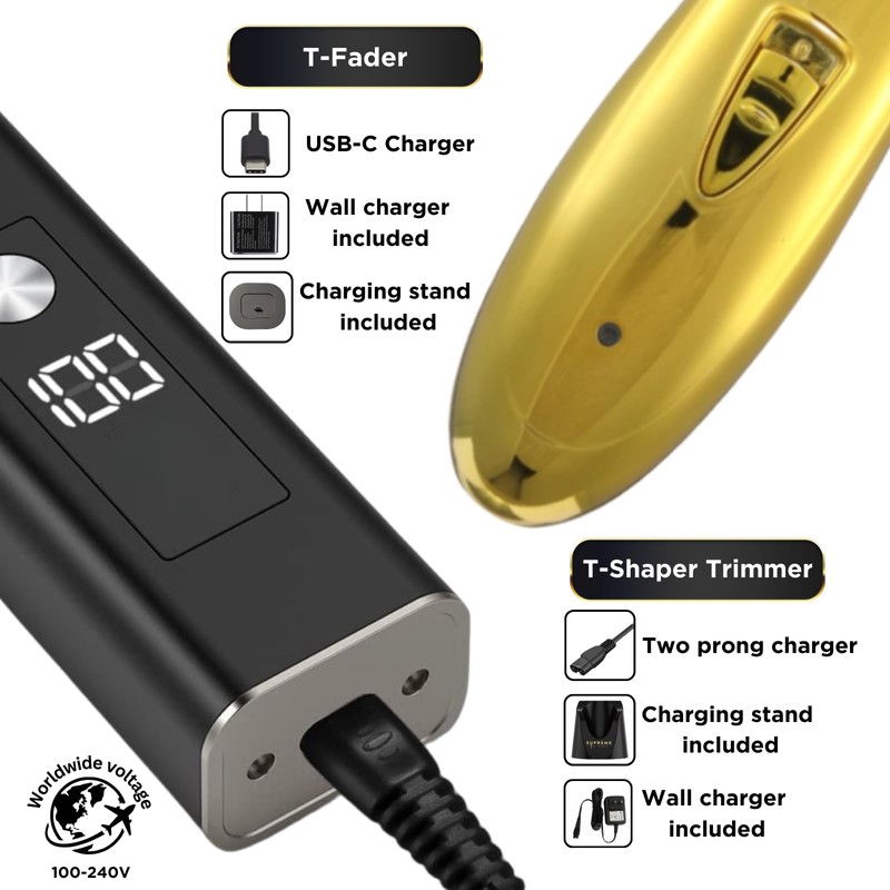 Supreme Trimmer 2-in-1 T-Fader Foil Shaver & T-Shaper Trimmer Set