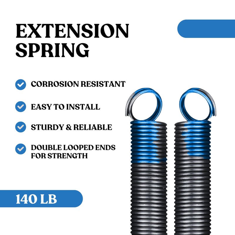 Heavy Duty Residential Garage Door Extension Springs 2-Pack (140 lbs.)