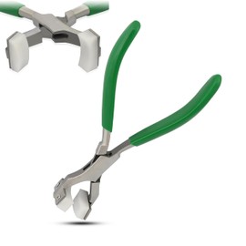 OdontoMed2011 Ring Plier Tool, Bracelet Forming, Bracelet Plier Jewelry Tools Firm Durable for Bending Rings Green Pvc Grip Handle Stainless Steel