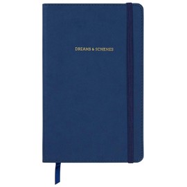 C.R. Gibson Blue Leatherette"Dreams and Schemes" Journal Notebook for Girls, 5.25" W x 8.25" L, 240