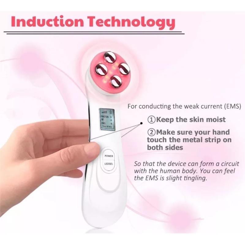 N/A Electroporador Rf Sonic Ems+ Skin Scrubber Ultrasonic Iones