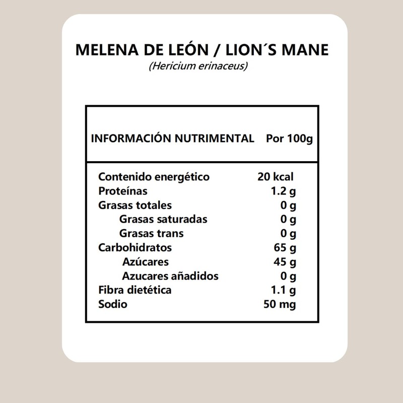 Pharmadan - Melena de León en Polvo - Nootropico Natural