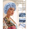 Silk Bonnet for Sleeping 100% Mulberry Women Double Layer Sleep