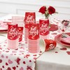 50 PCS Valentines Paper Cups 9oz Red Heart Design Disposable